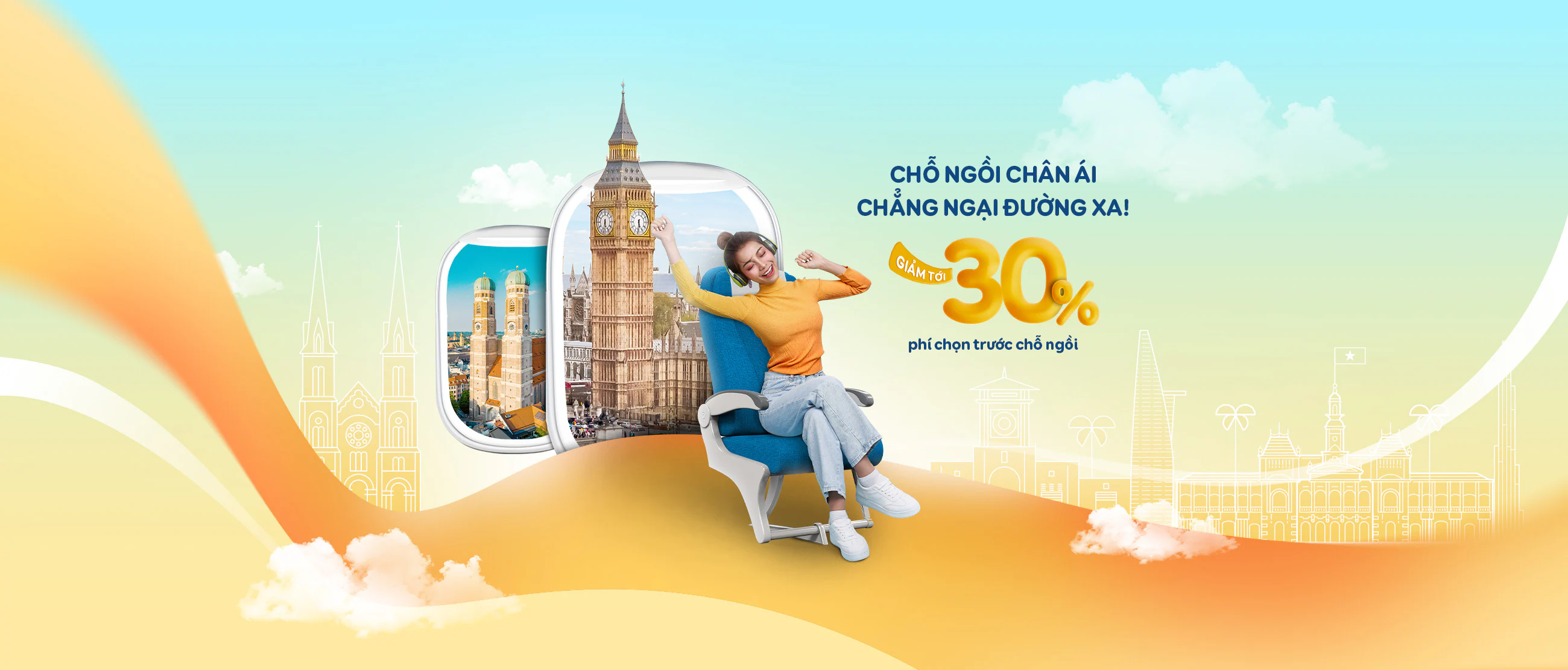 Chọn chỗ ngồi với chuyến bay VietnamAirlines